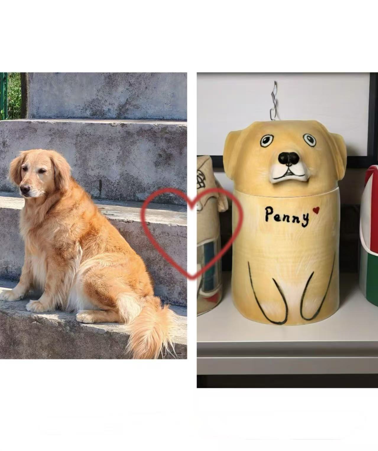 Animal Customized Urn - Pet Handmade Urn