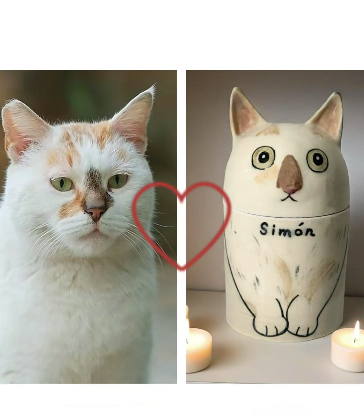 Cat Urn - Pet Handmade Urn
