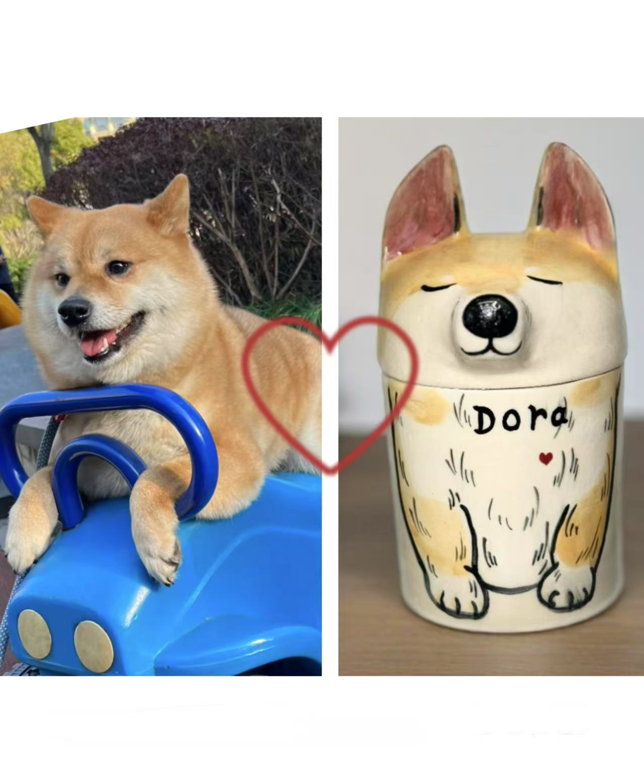 Animal Customized Urn - Pet Handmade Urn