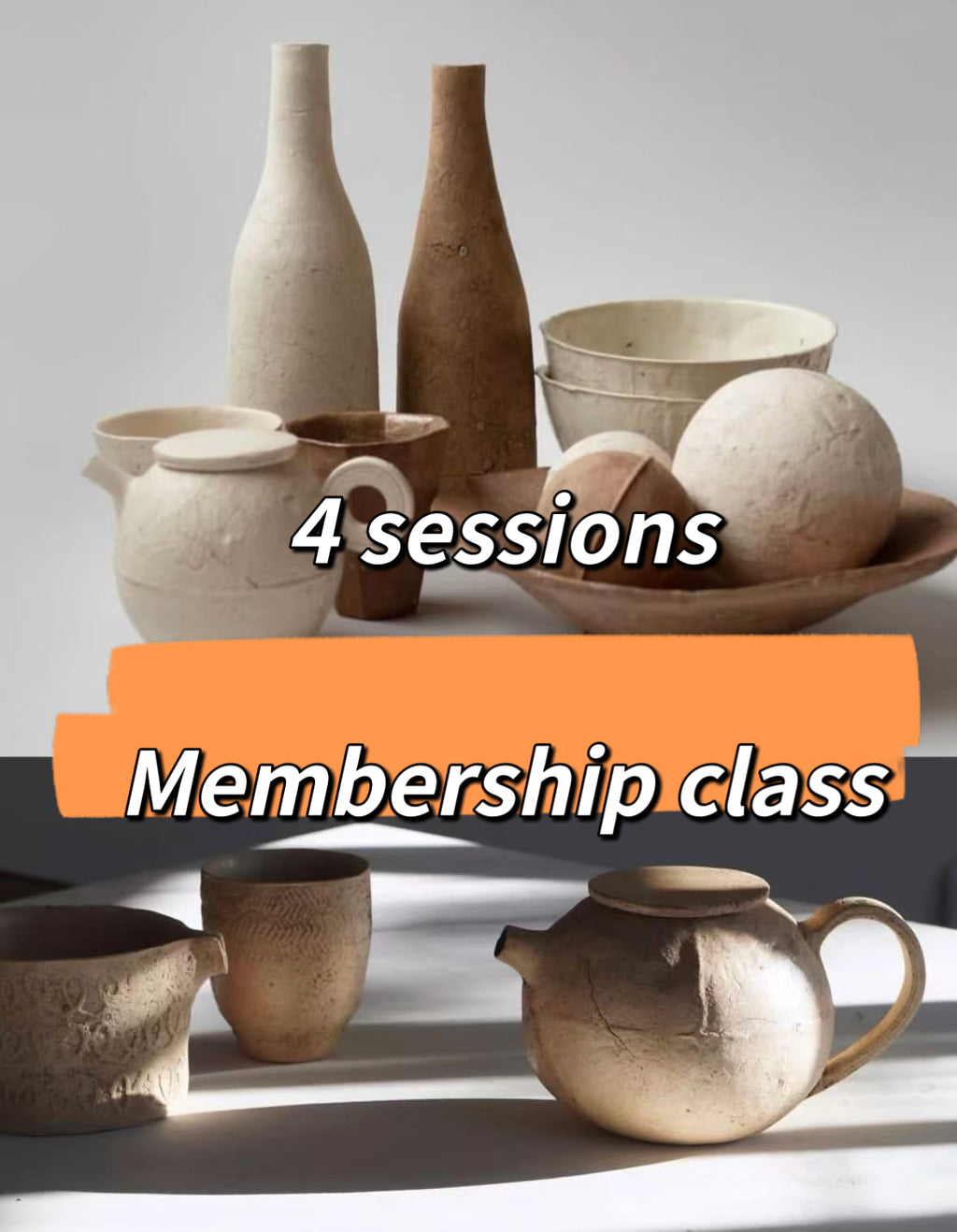 Pottery Creative Course — 4 Sessions + 4 painting classes