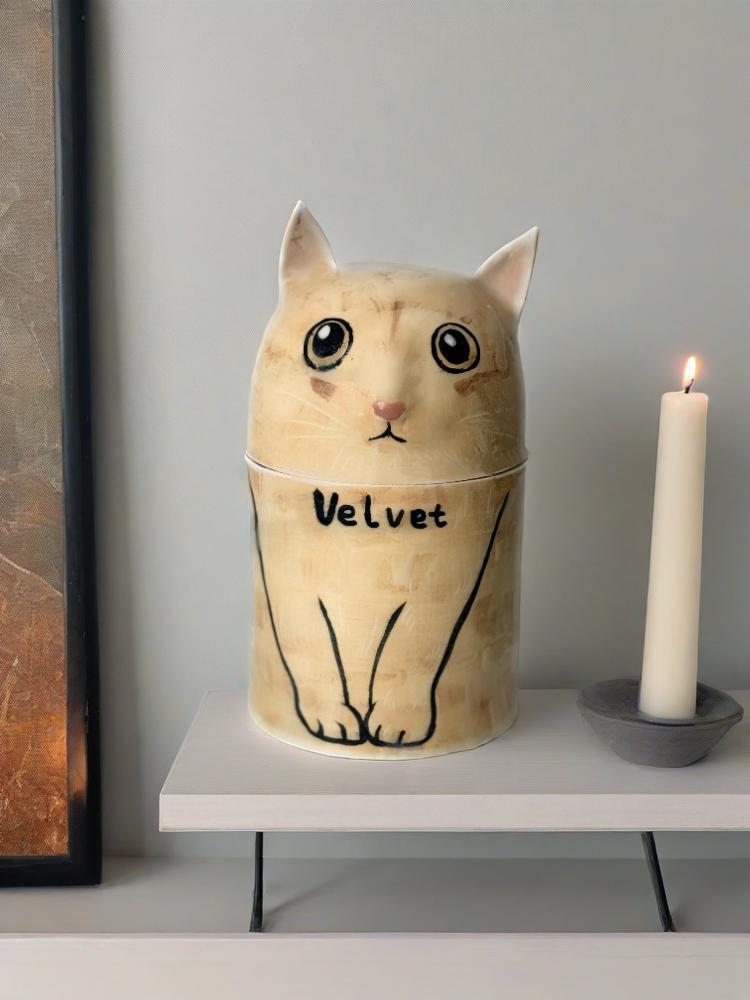 Cat Urn - Pet Handmade Urn