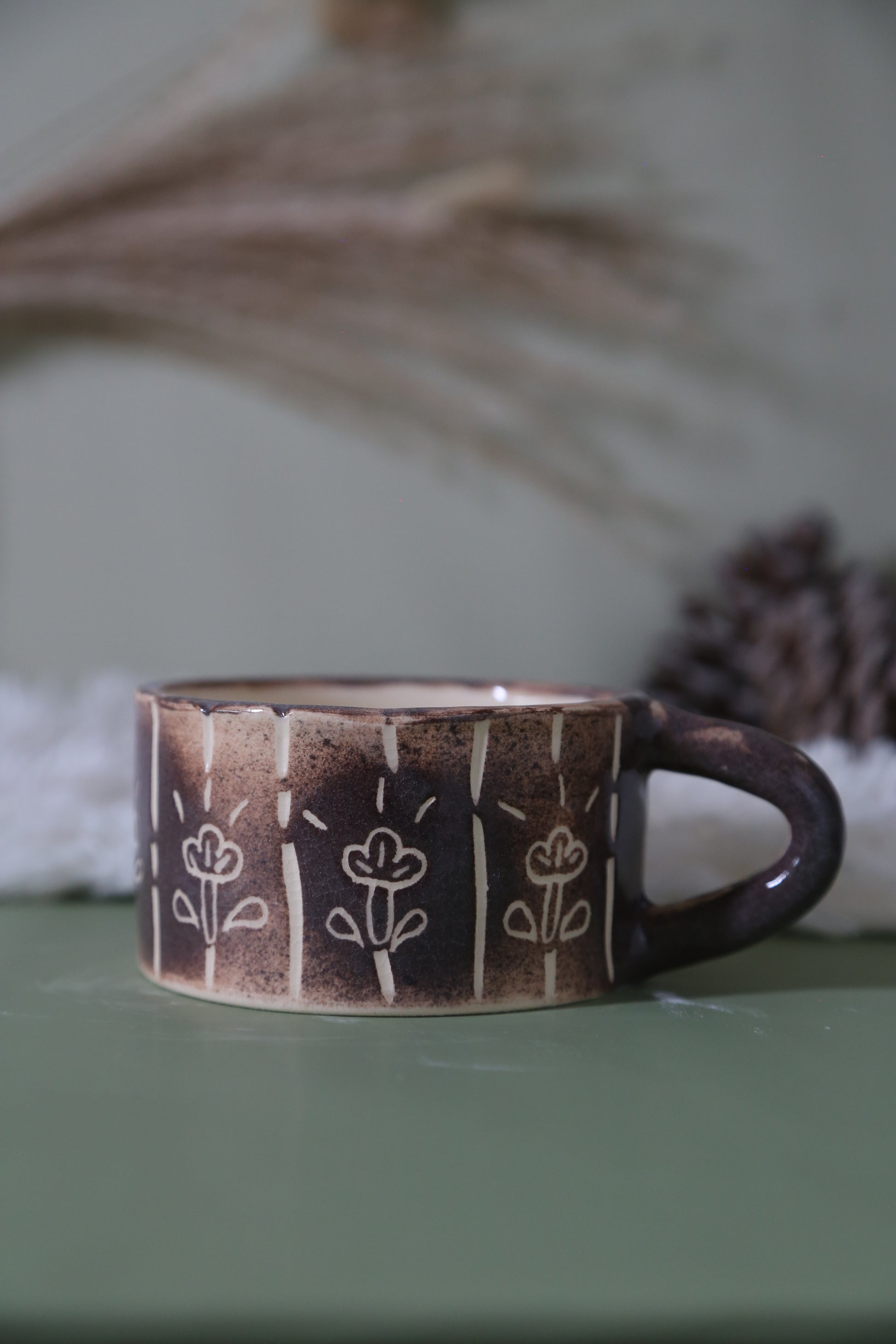 ClayEcho – Handcrafted Japanese-Style Ceramic Coffee Mug-8004