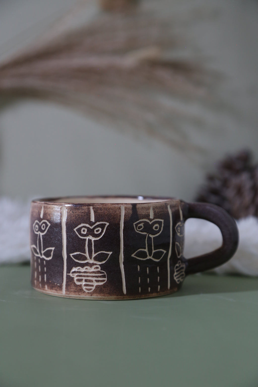 ClayEcho – Handcrafted Japanese-Style Ceramic Coffee Mug-8005