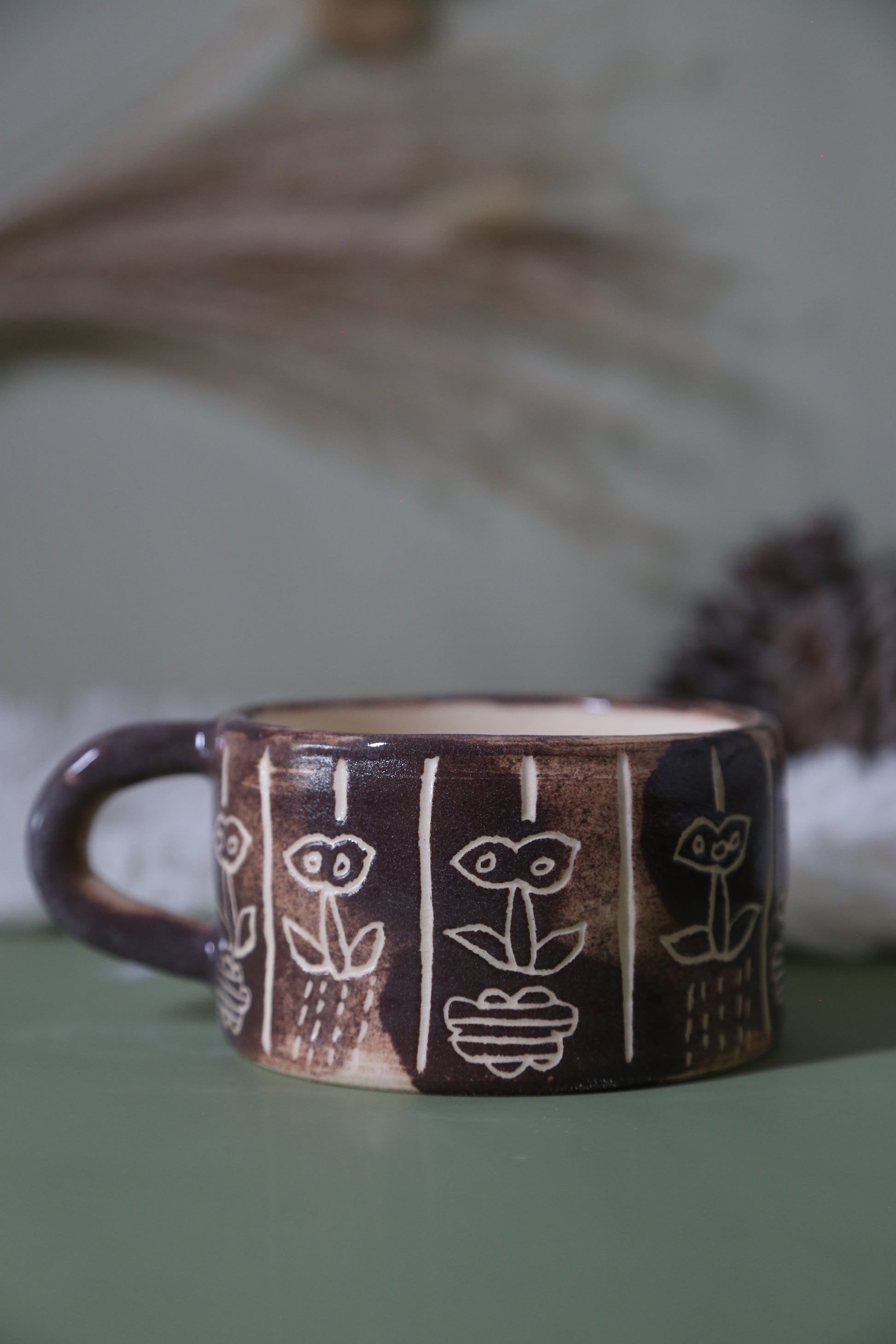 ClayEcho – Handcrafted Japanese-Style Ceramic Coffee Mug-8005