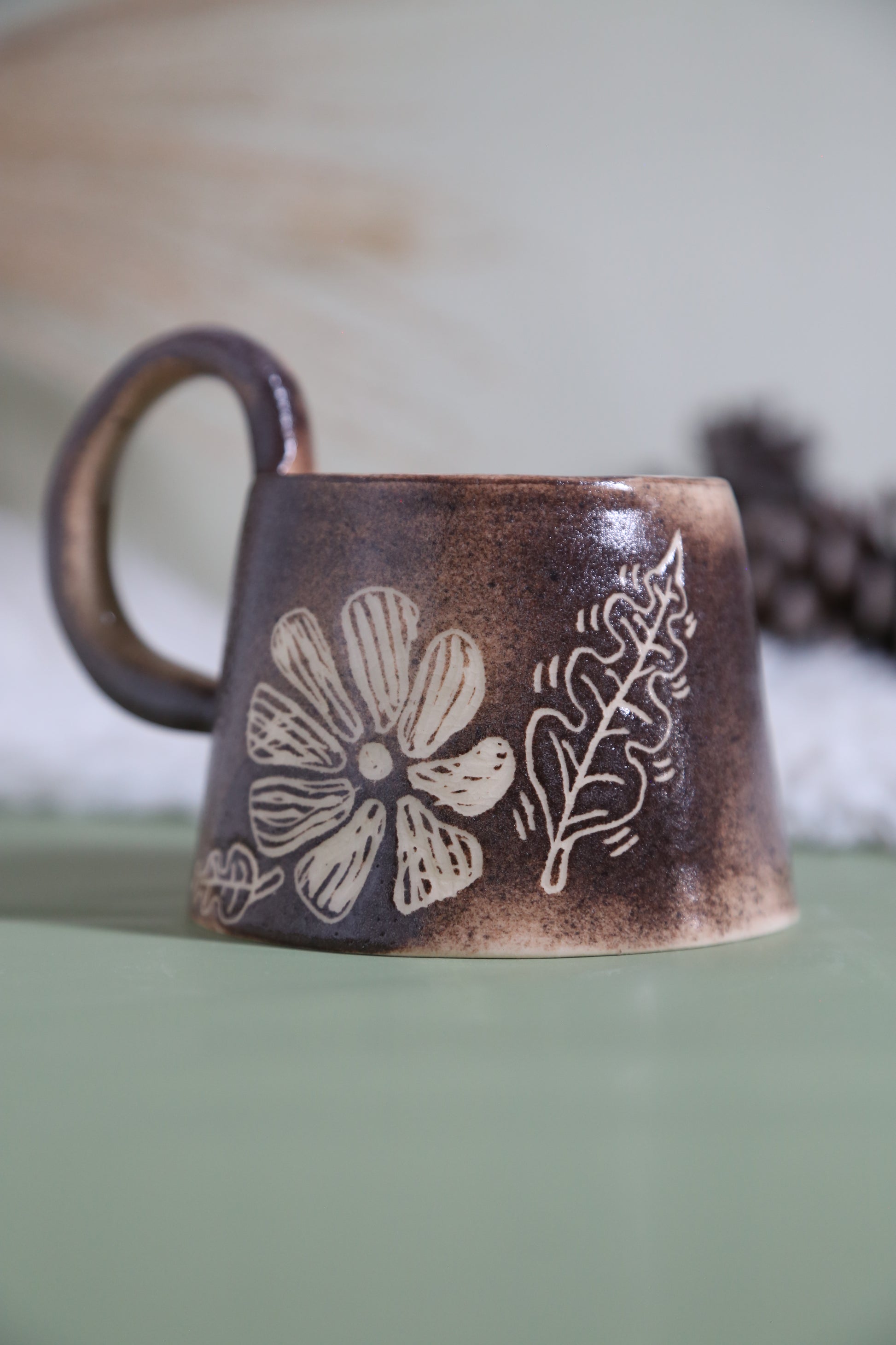ClayEcho – Handcrafted Japanese-Style Ceramic Coffee Mug-8006