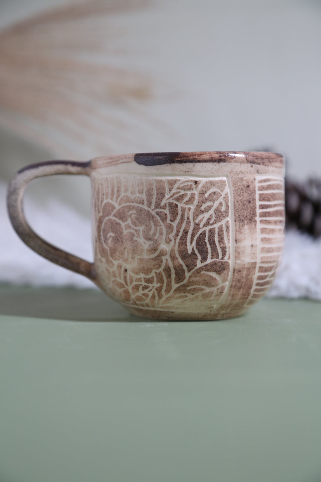 ClayEcho – Handcrafted Japanese-Style Ceramic Coffee Mug-8007