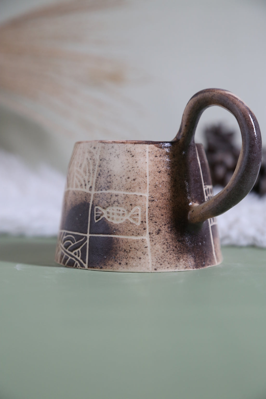 ClayEcho – Handcrafted Japanese-Style Ceramic Coffee Mug-8012