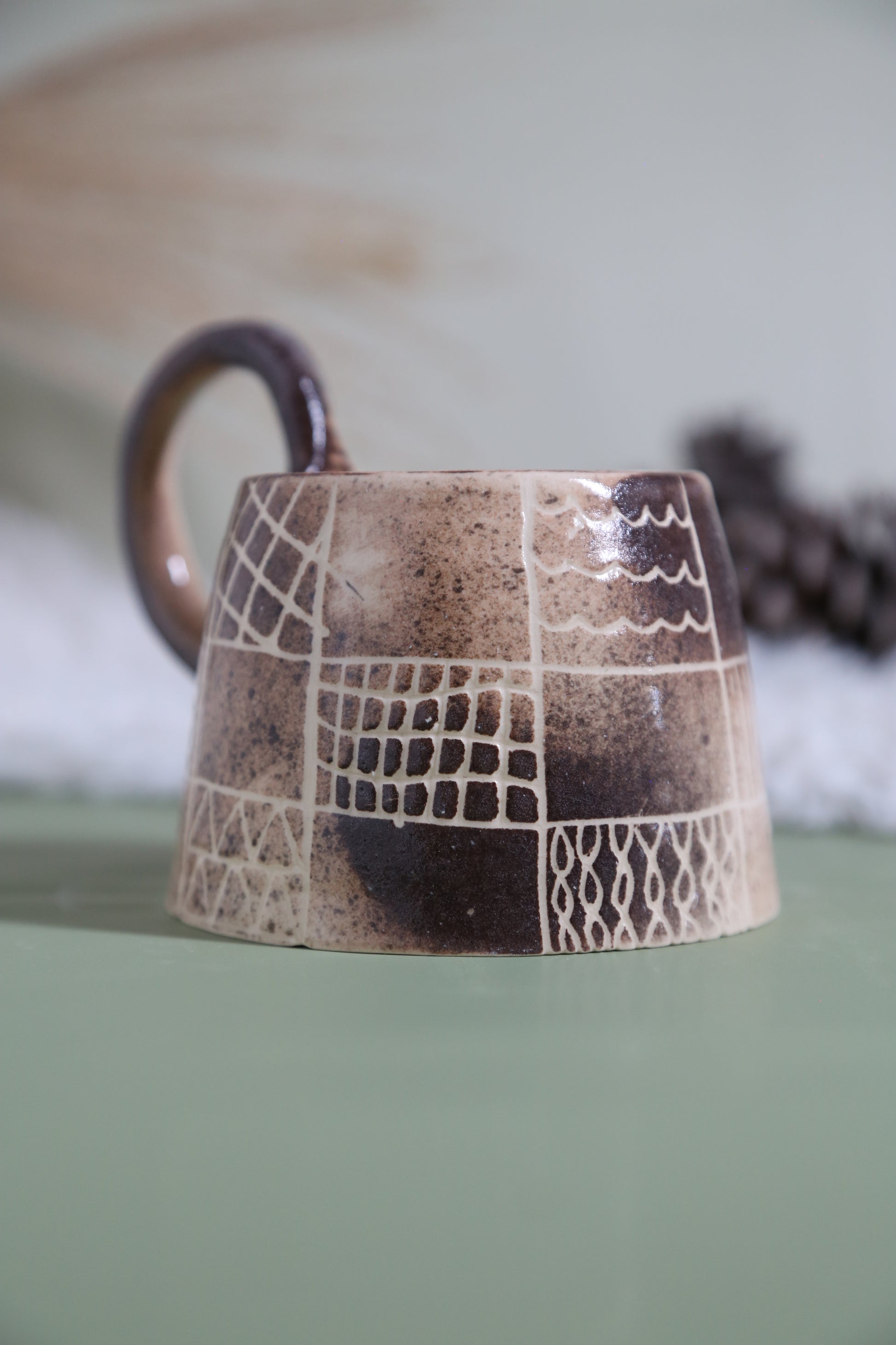 ClayEcho – Handcrafted Japanese-Style Ceramic Coffee Mug-8012
