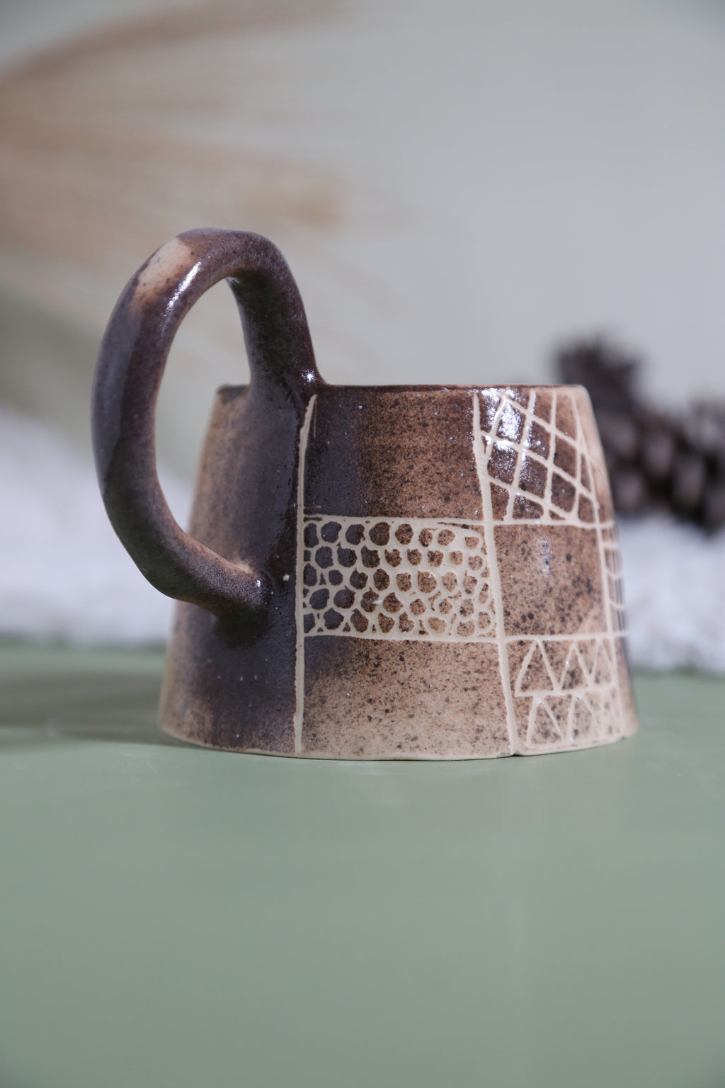 ClayEcho – Handcrafted Japanese-Style Ceramic Coffee Mug-8012