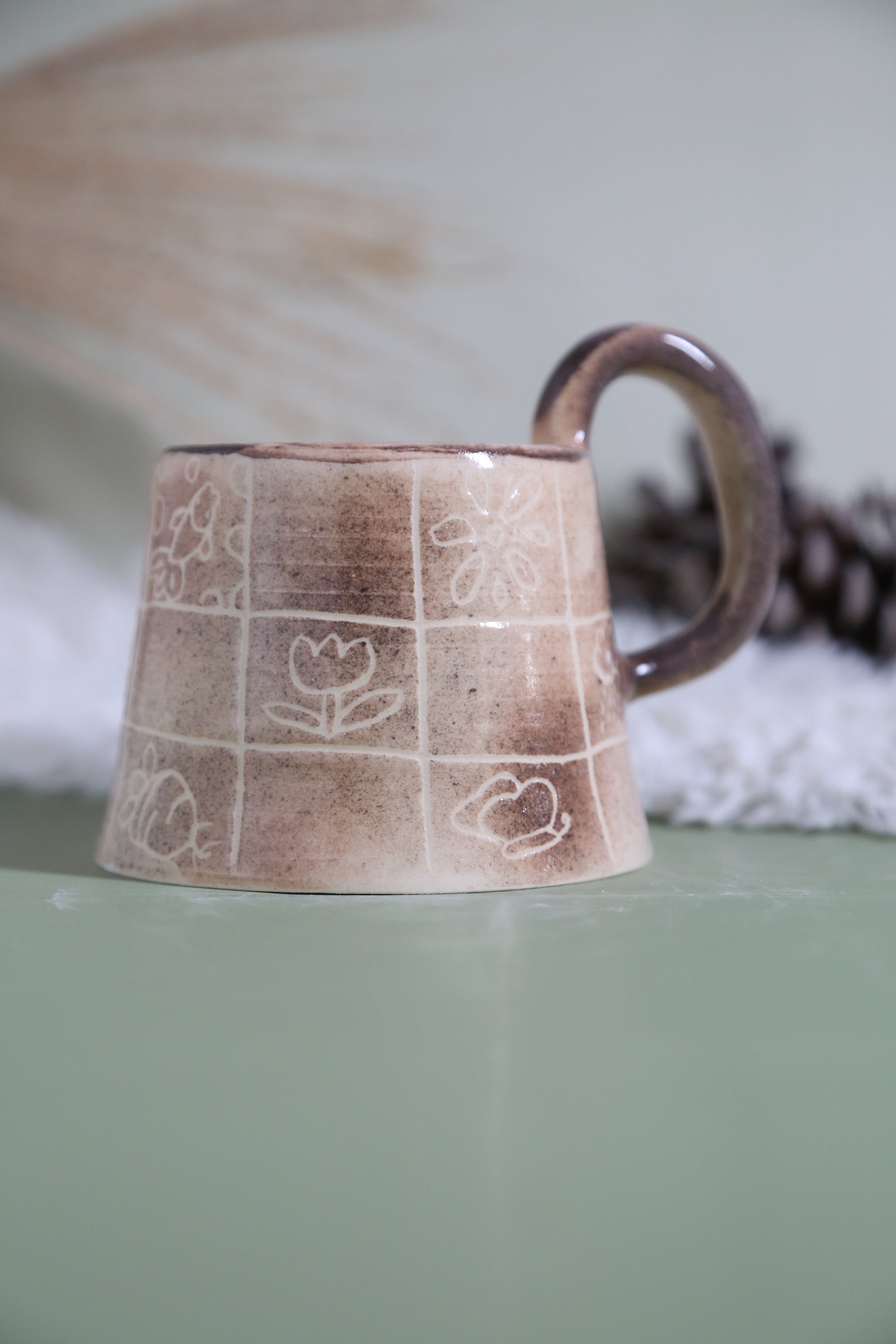 ClayEcho – Handcrafted Japanese-Style Ceramic Coffee Mug-8014