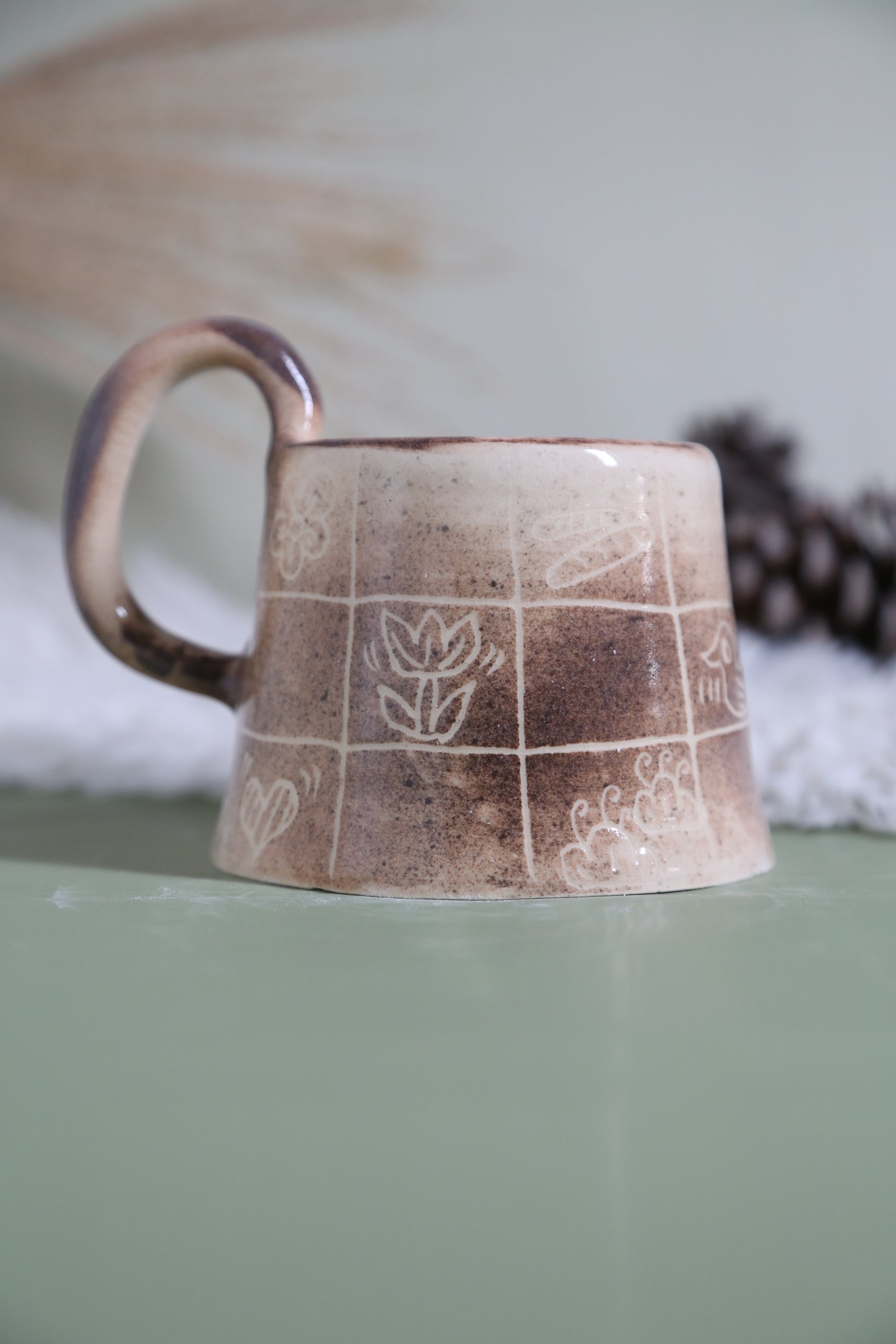 ClayEcho – Handcrafted Japanese-Style Ceramic Coffee Mug-8014