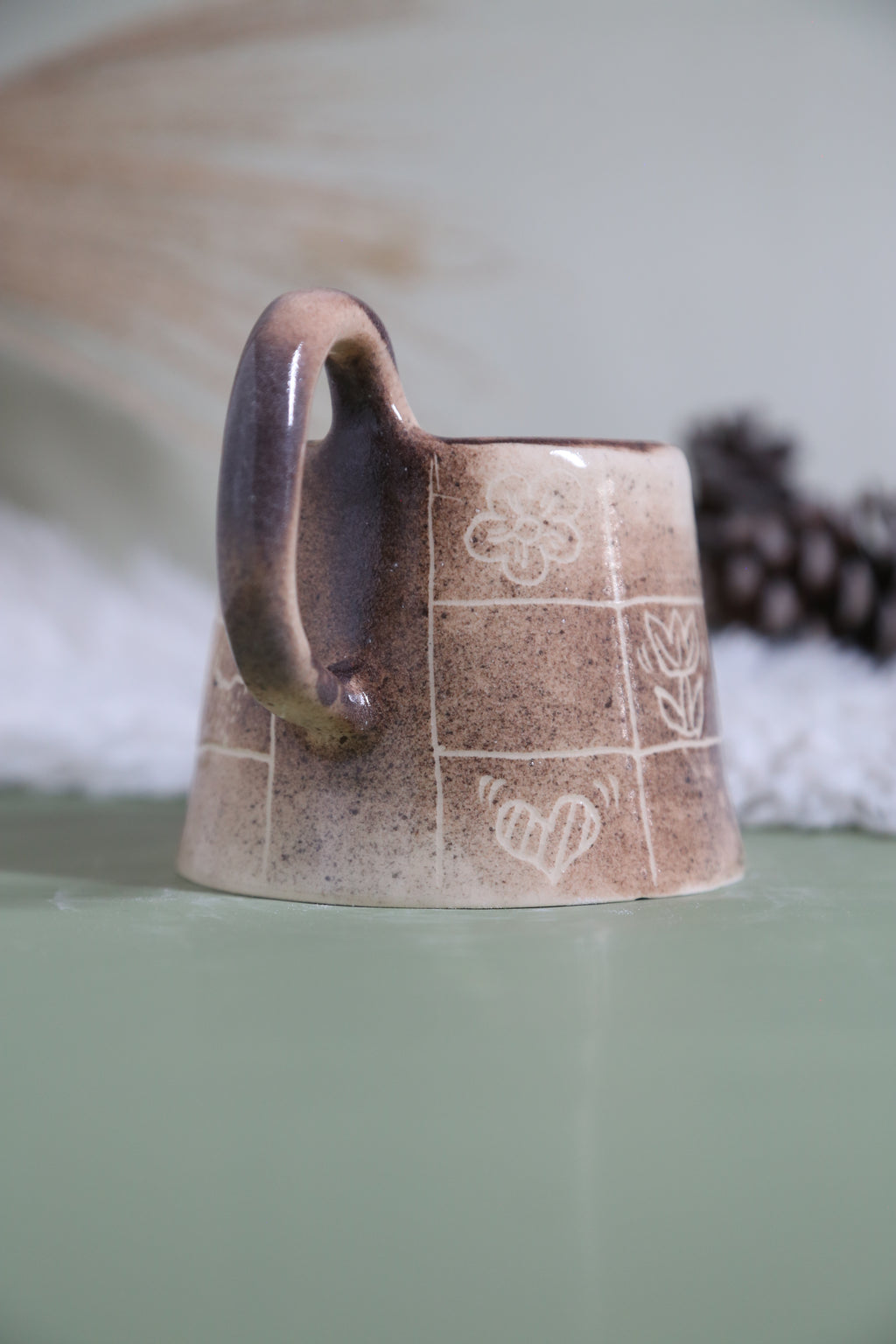 ClayEcho – Handcrafted Japanese-Style Ceramic Coffee Mug-8014