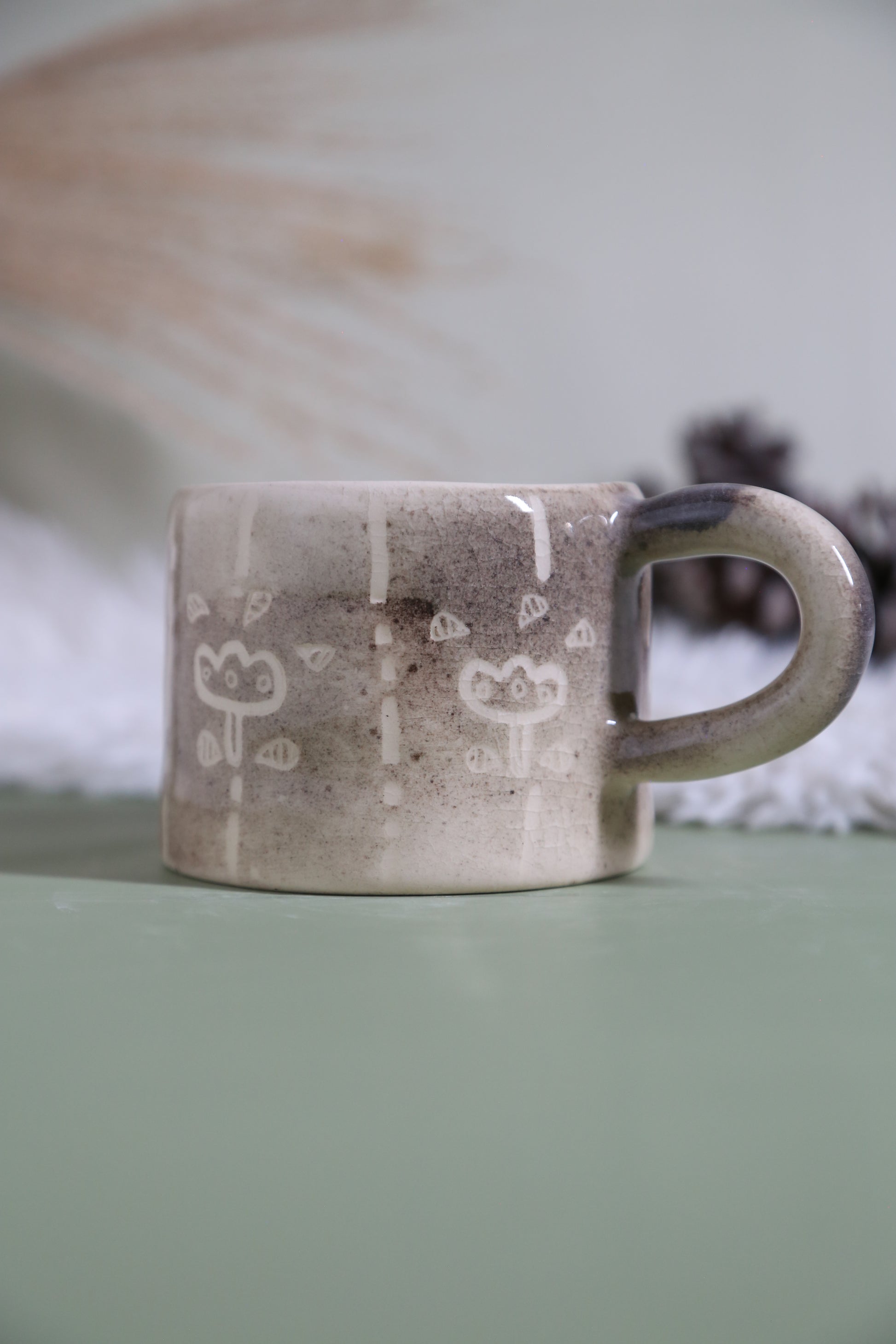 ClayEcho – Handcrafted Japanese-Style Ceramic Coffee Mug-8017