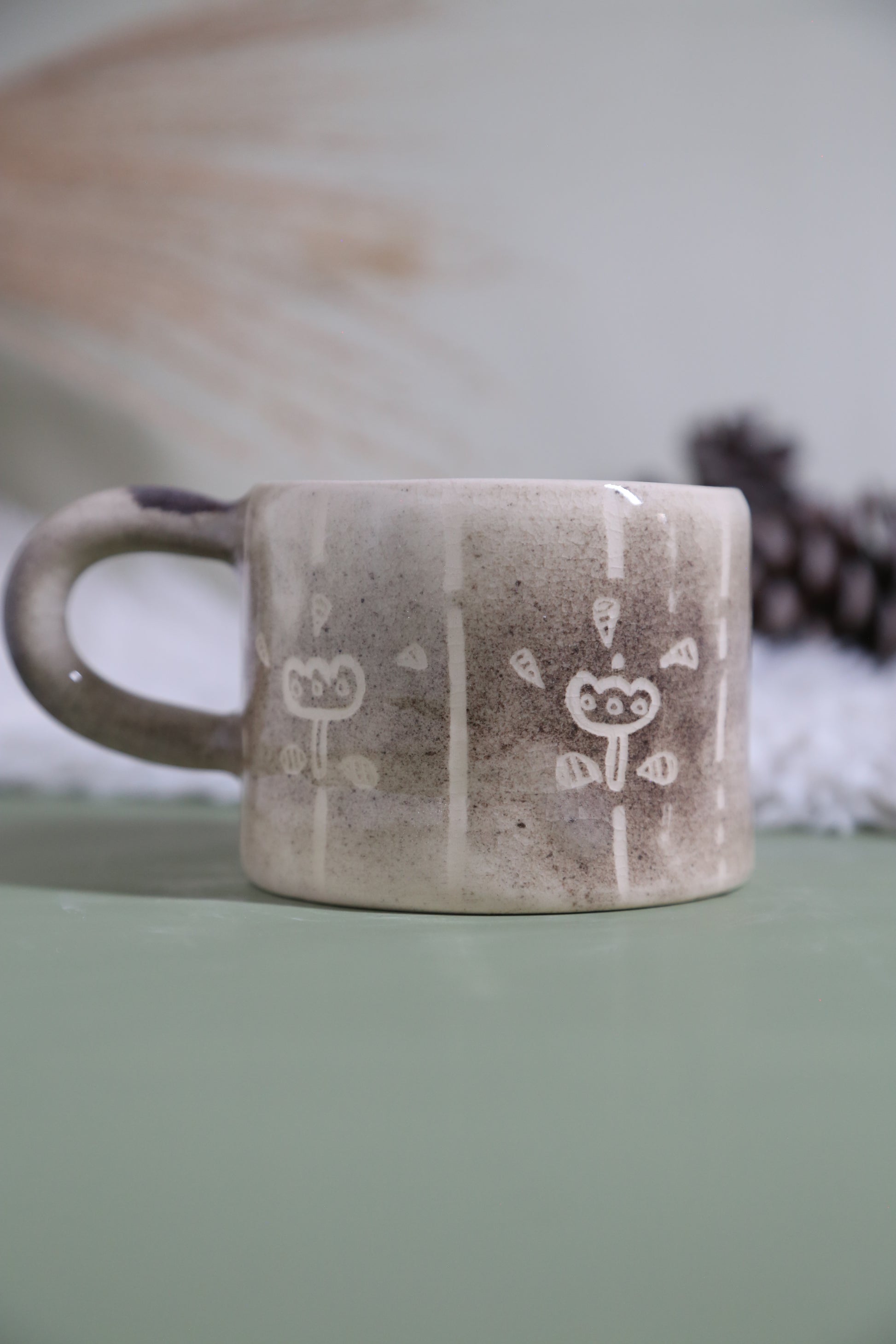 ClayEcho – Handcrafted Japanese-Style Ceramic Coffee Mug-8017