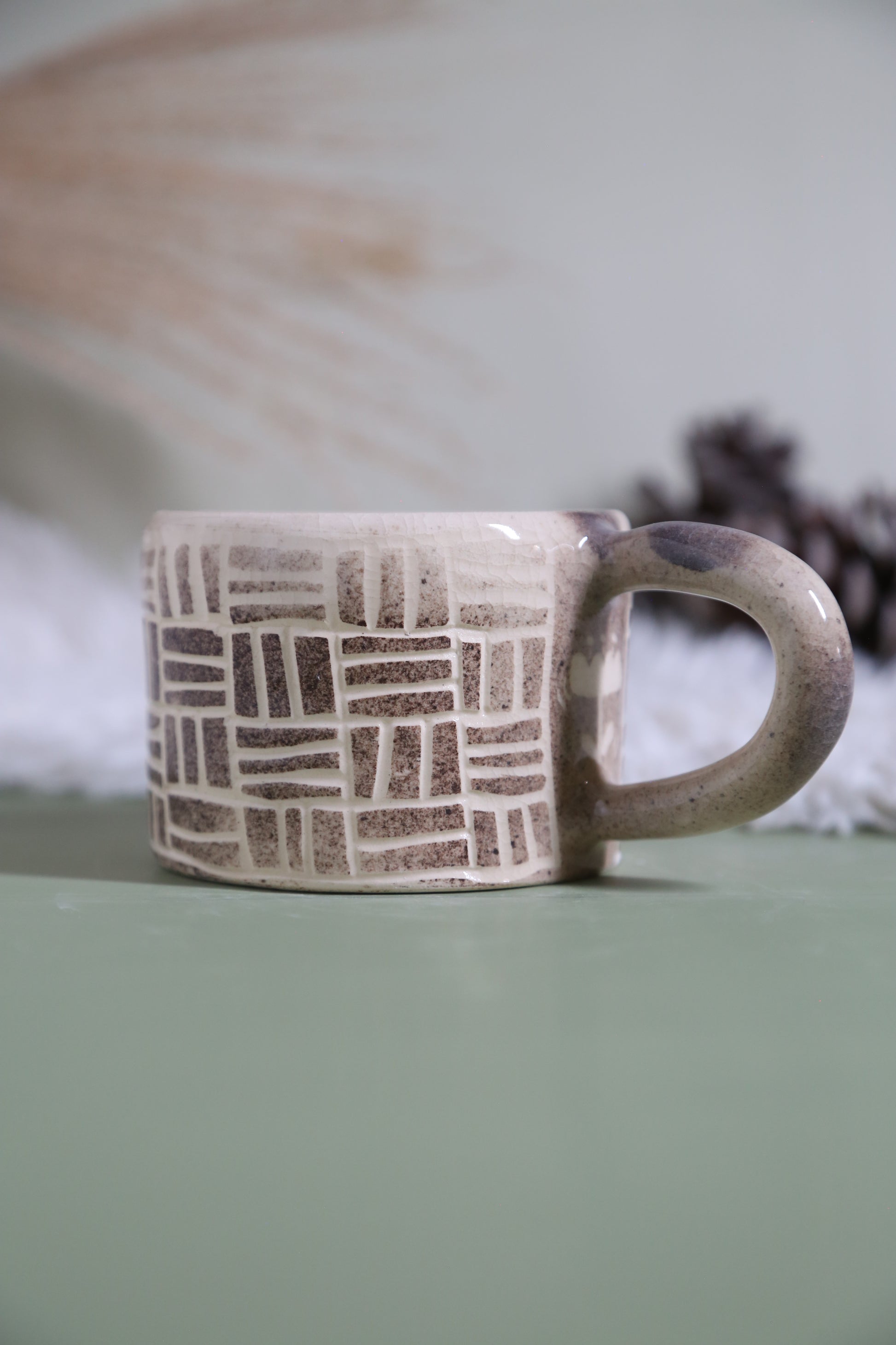 ClayEcho – Handcrafted Japanese-Style Ceramic Coffee Mug-8018 (special price)