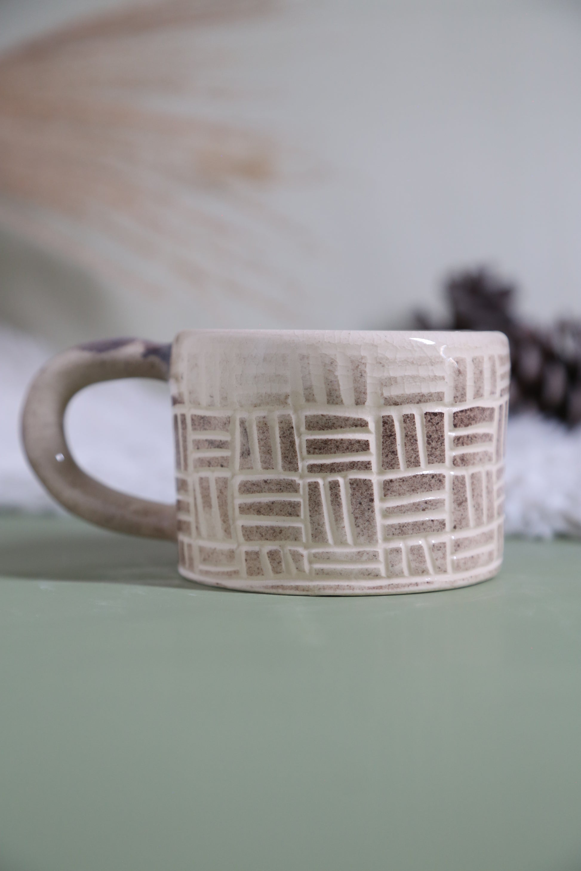 ClayEcho – Handcrafted Japanese-Style Ceramic Coffee Mug-8018 (special price)