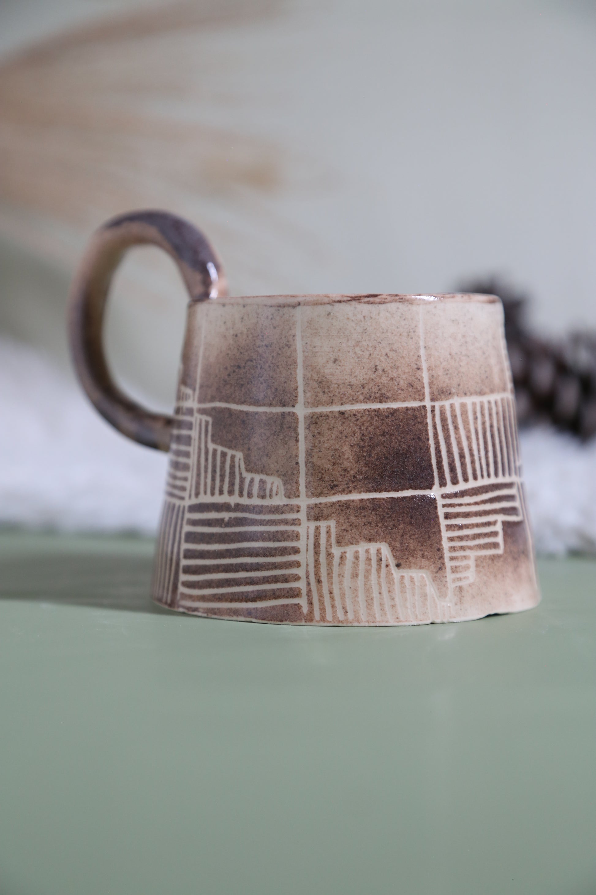 ClayEcho – Handcrafted Japanese-Style Ceramic Coffee Mug-8019