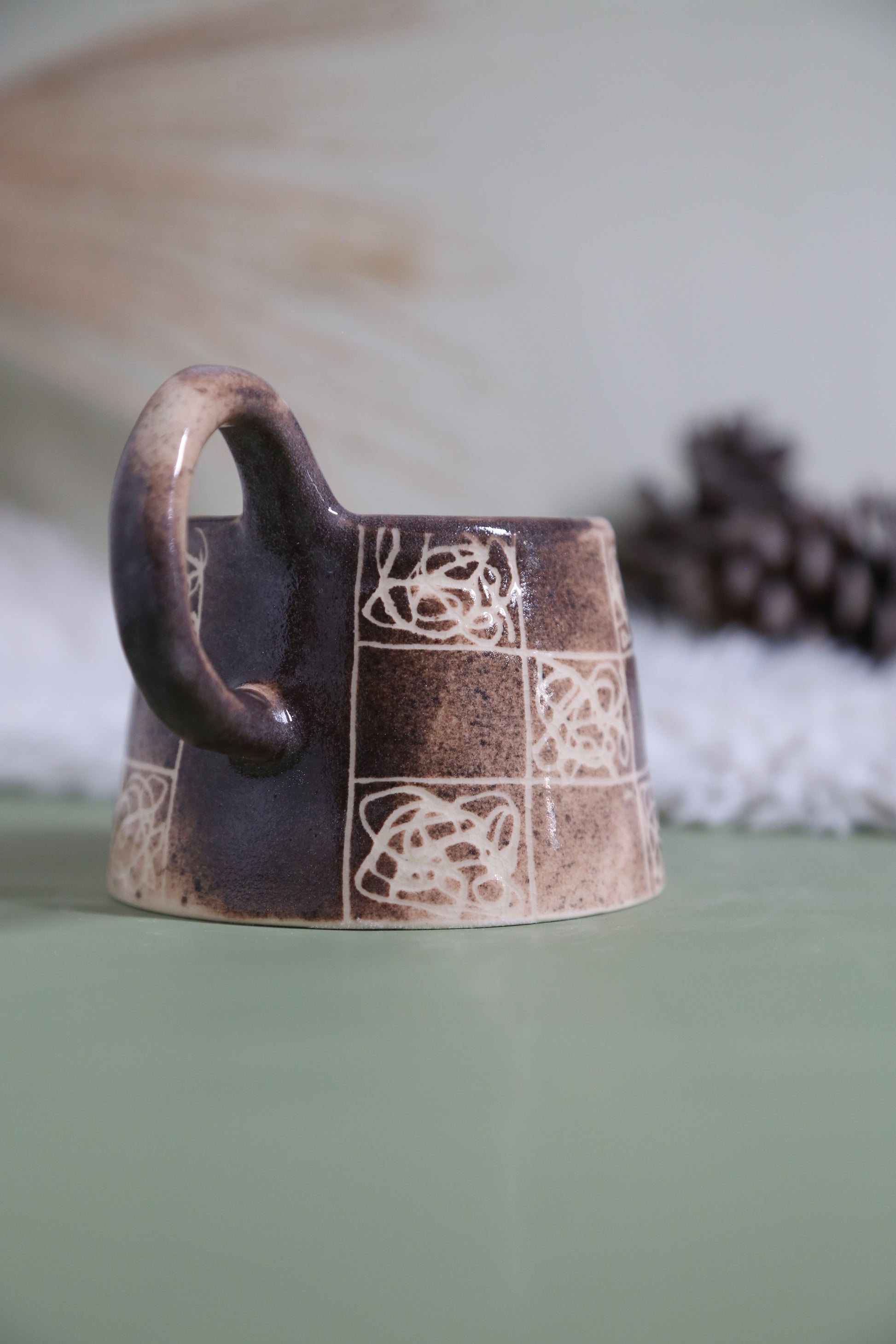 ClayEcho – Handcrafted Japanese-Style Ceramic Coffee Mug-8023
