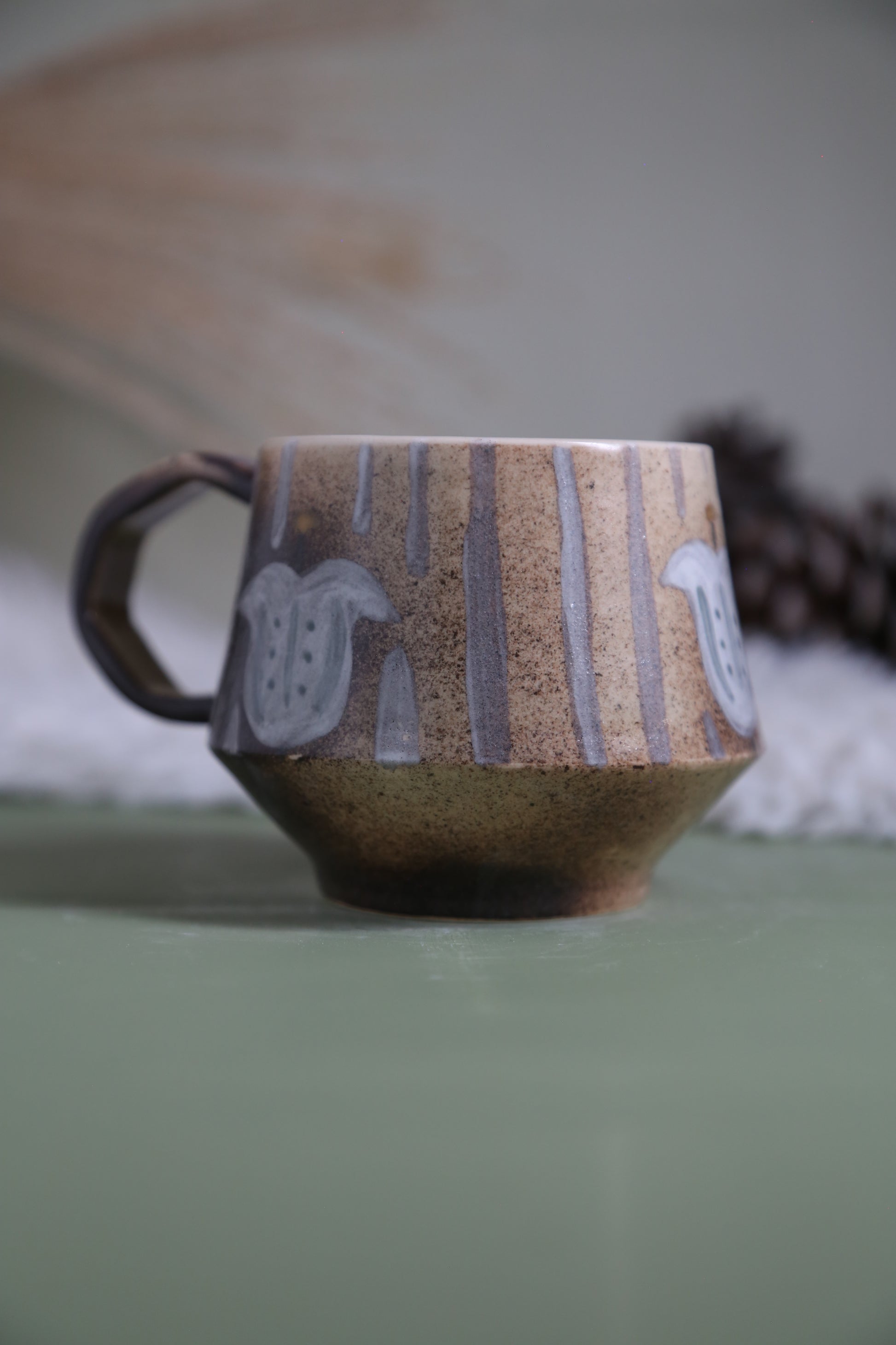 ClayEcho – Handcrafted Japanese-Style Ceramic Coffee Mug-8034