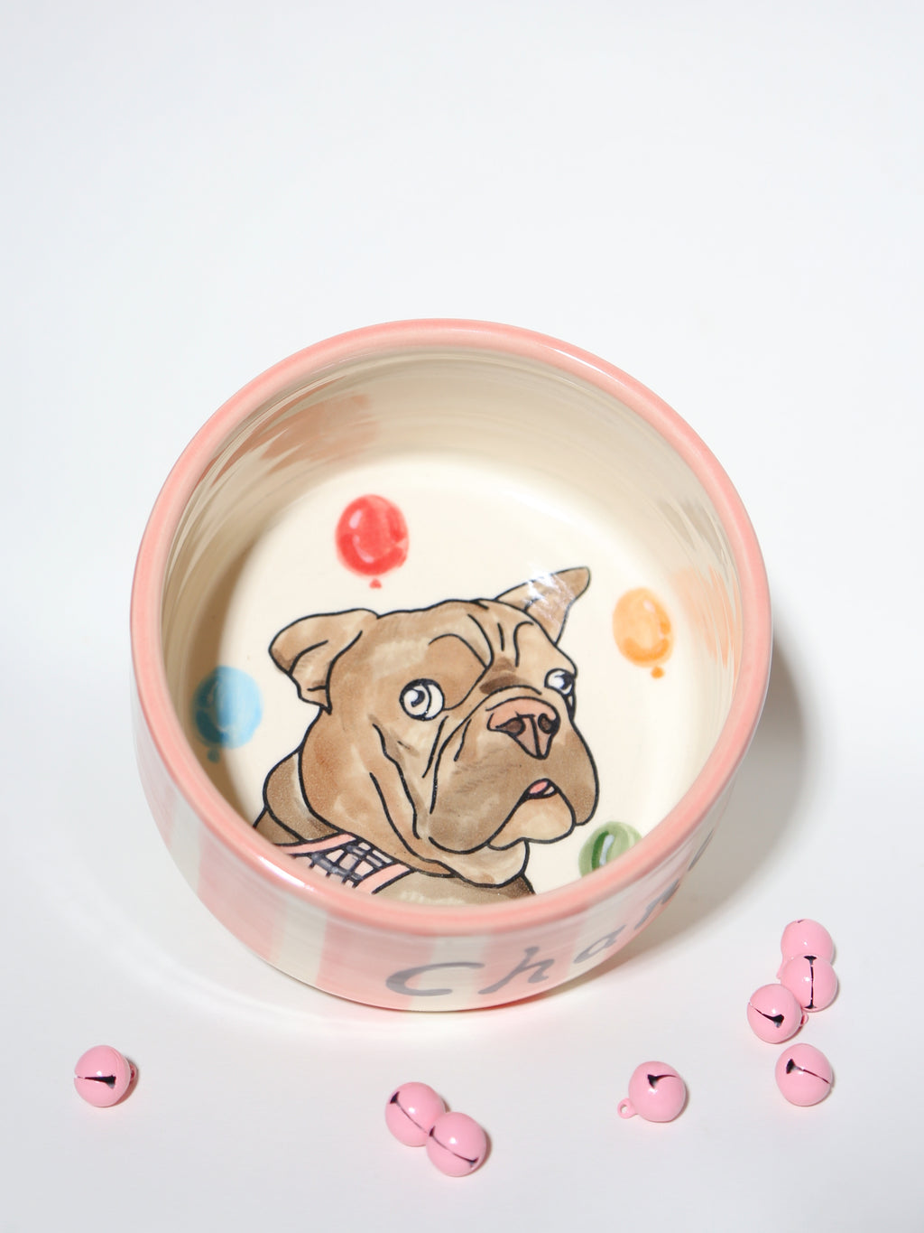 Custom Pet Portrait from photo Handmade Ceramic Bowl Gift for Dog/Cat